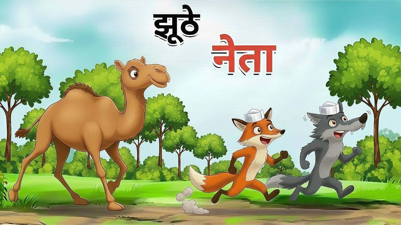 चालाक ऊंट दुष्ट लोमड़ी भेड़िया | Hindi Kahani | Animals Story | Fairy tales | Moral Stories | khani