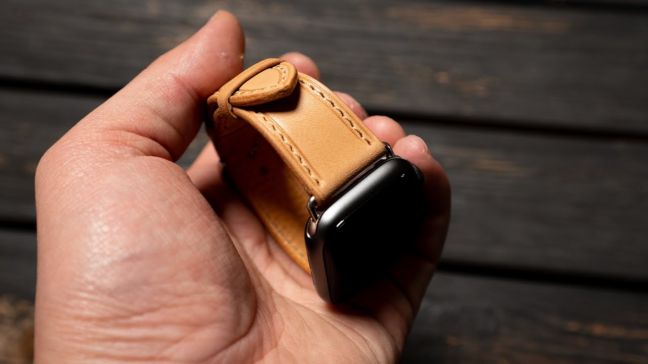 用来自日本的枥木鞍革 制作一副Apple Watch表带