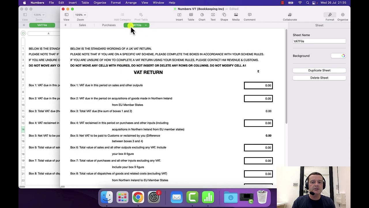 Apple Numbers | Bridging Software | VAT | Filer | MTD | Making Tax Digital | Spreadsheet