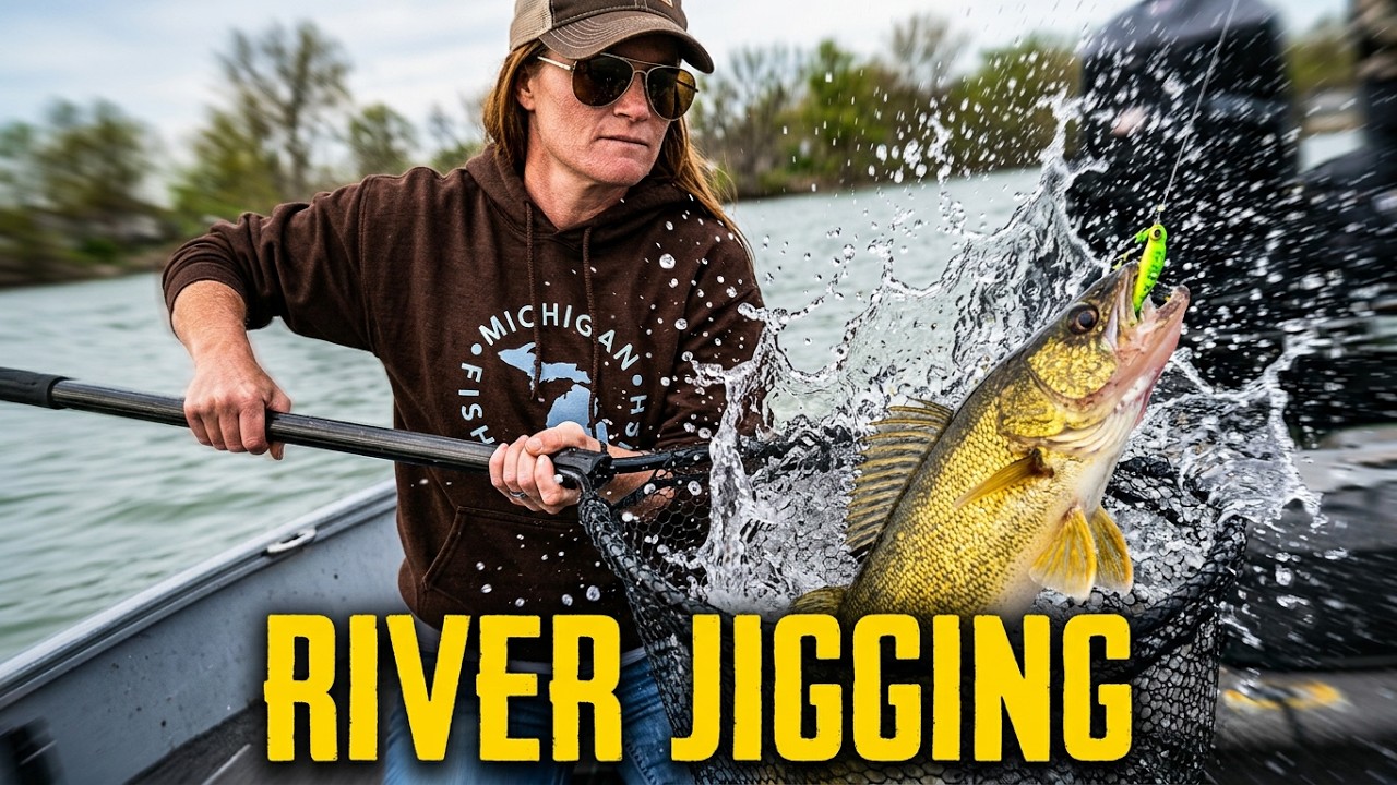 How to catch Detroit River Walleyes! River Jigging Tutorial.