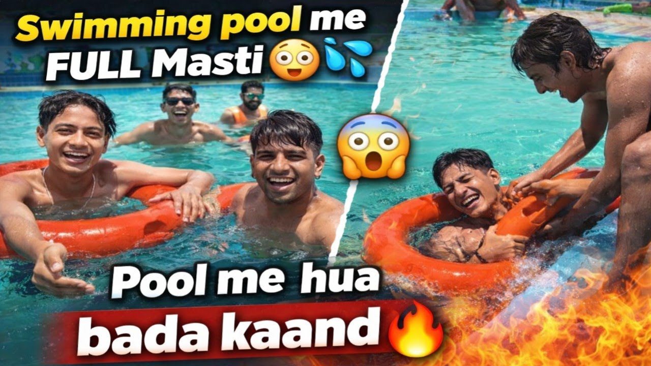 Swimming pool masti with friends 😱🔥 Swimming pool me dosto ne kamal kar diya 😳💦. #viralvlogs 