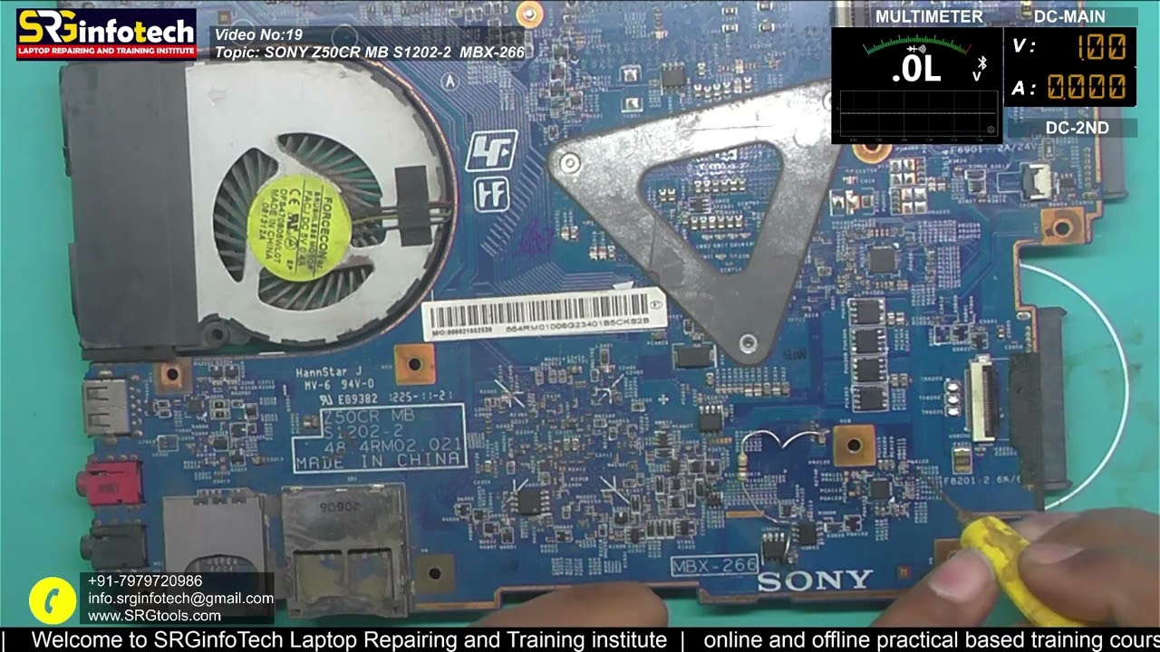 SONY Z50CR MB S1202-2 MBX-266 NO POWER ON REPAIR #laptoprepair #laptoprepairingcourse#laptoptraining