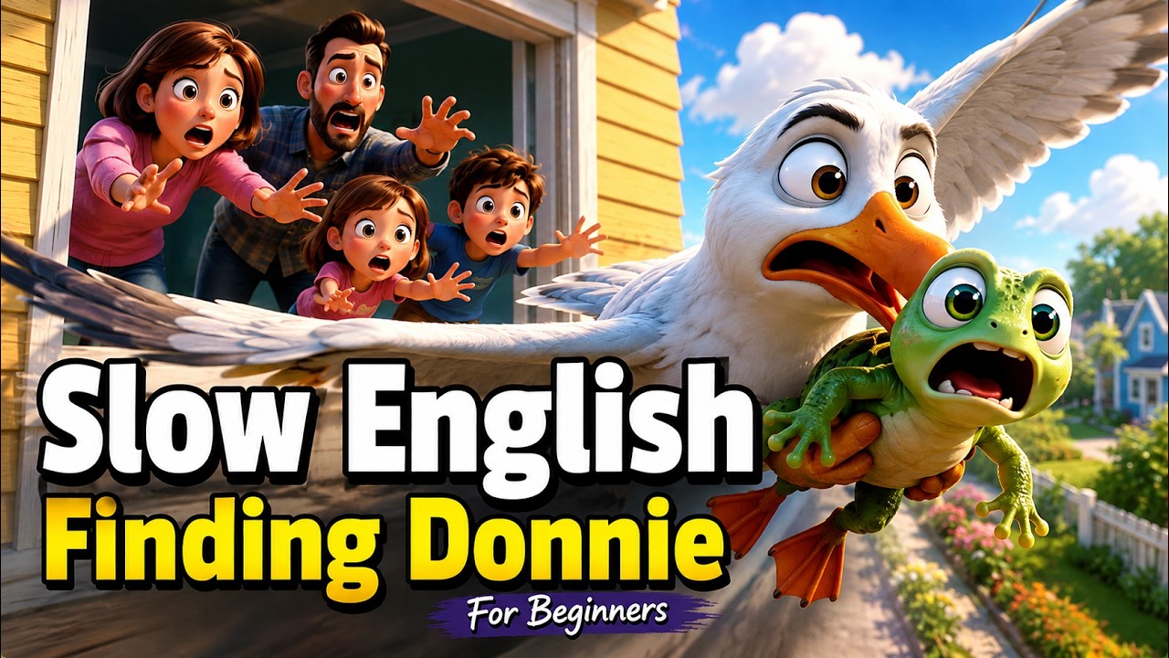 Finding Donnie, the Baby Sea Frog! | Easy English Listening Practice (A2)
