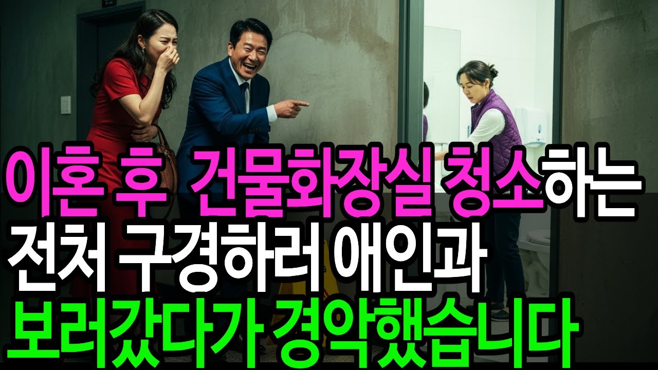이혼후 건물화장실에서 청소하는 전처 구경하러 애인과 갔다가 경악했습니다 #이혼후반전 #전처이야기 #권선징악 #인생역전 #자업자득 #재회스토리