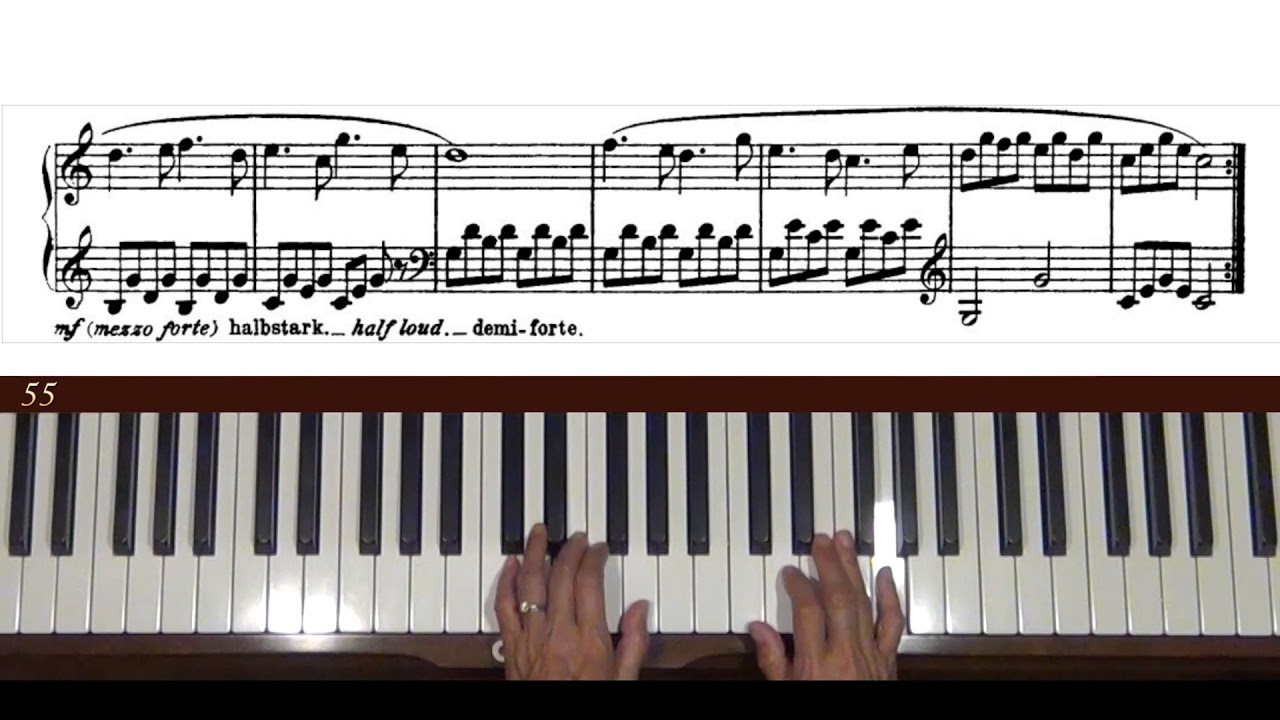 Ferdinand Beyer Vorschule im Klavierspiel Op. 101, Nos. 51 to 57 Piano Tutorial