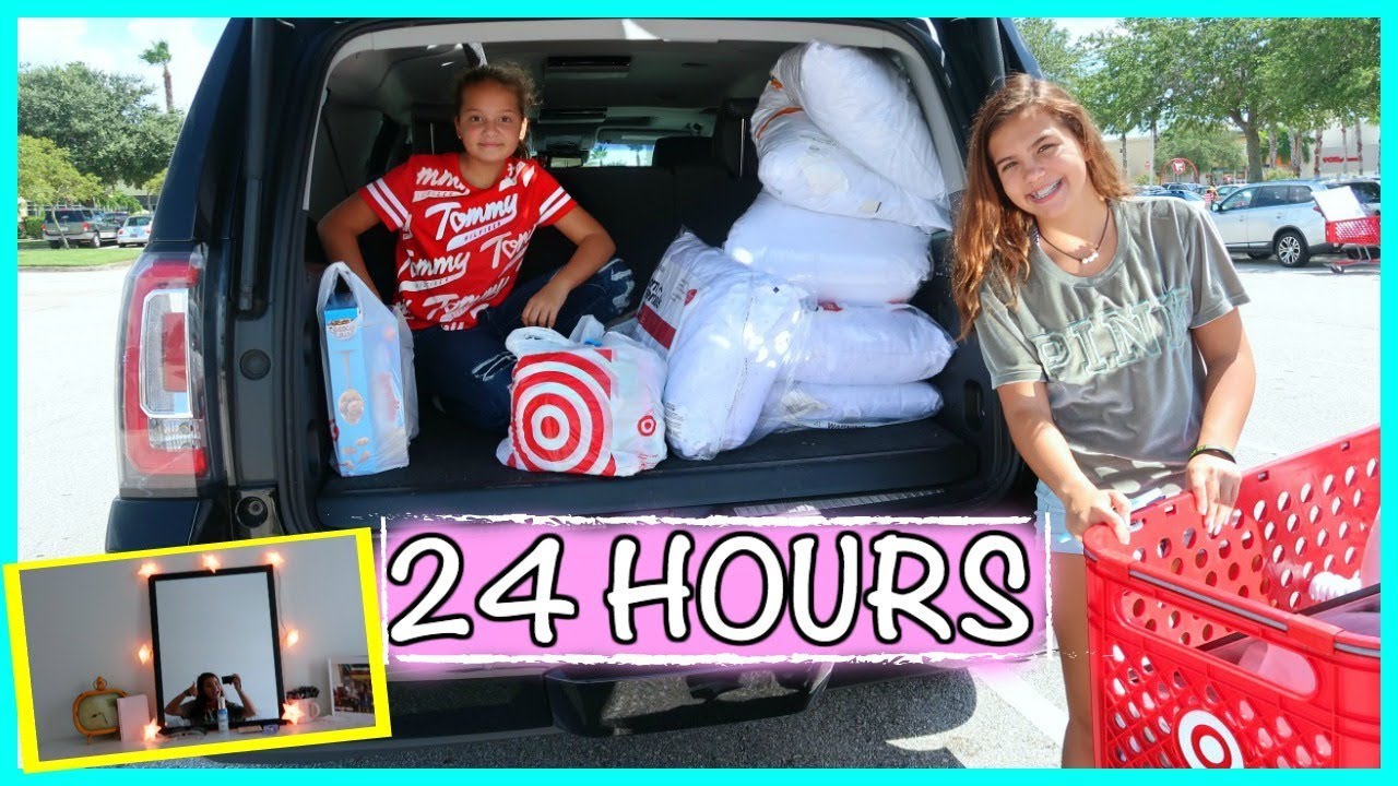 REDECORATING MY ROOM IN 24 HOURS | SISTERFOREVERVLOGS #563
