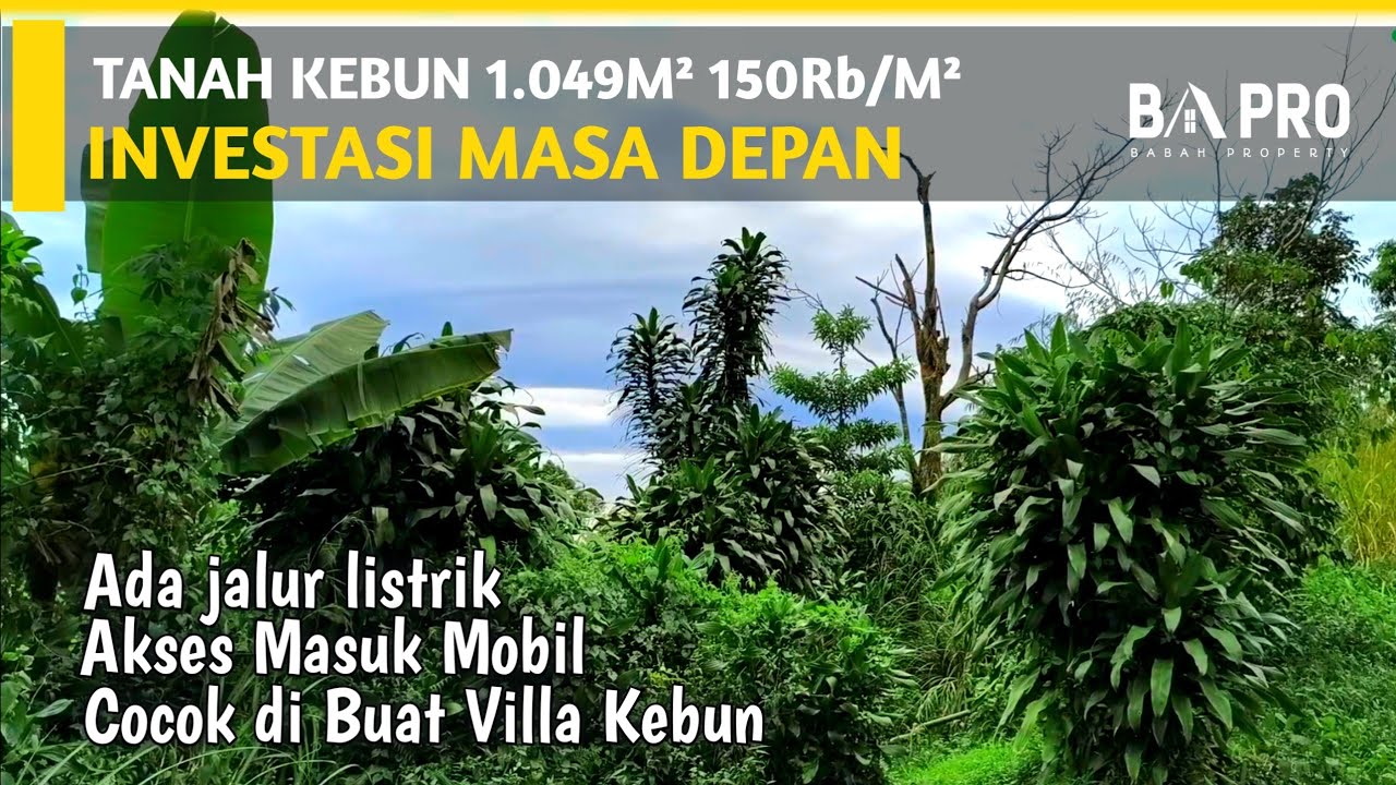 DI JUAL TANAH SELUAS 1.049 METER²