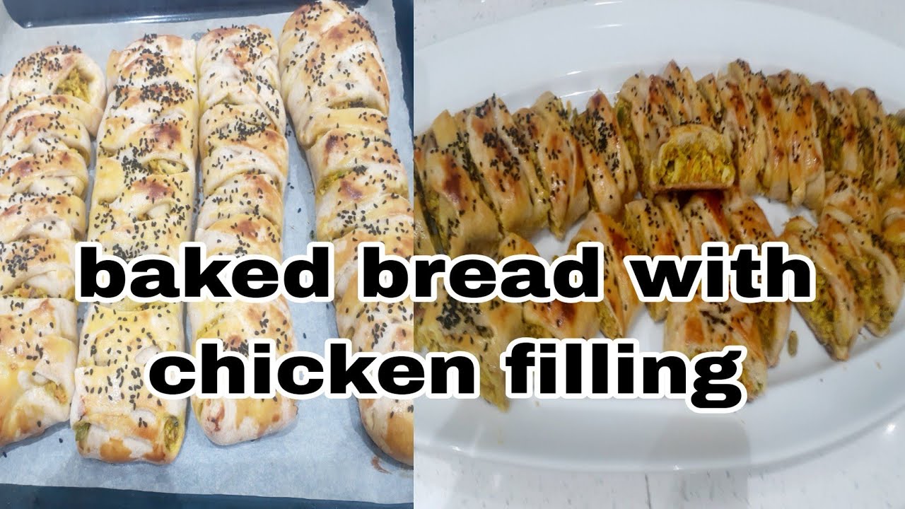 BAKED BREAD WITH CHICKEN FILLING #subscribe #support