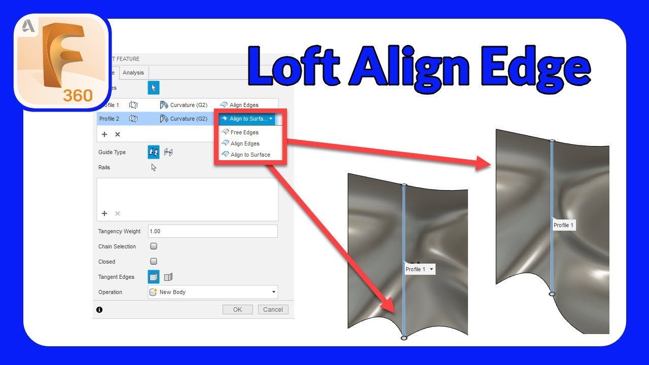 Surface Mastery Part 2 - Loft Edge Options | What does Align Edge vs Align to Surface Actually Do?