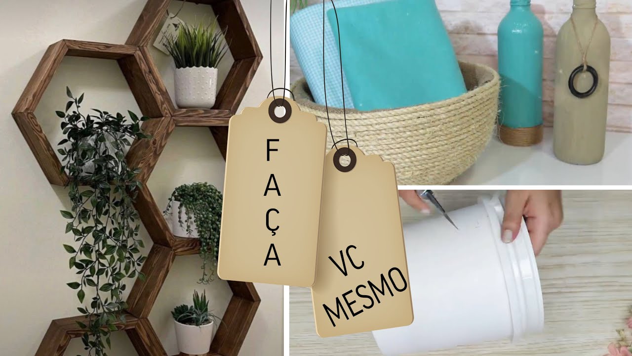 Faça você mesmo ideia de decoração simples e fácil - Diy plastico e vidros faça vc mesmo