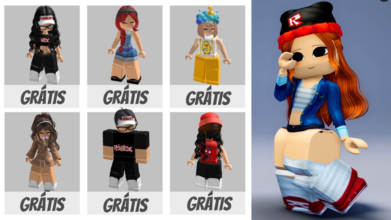 6 SKINS DE GRA&Ccedil;A NO ROBLOX!🔥 *c&oacute;digos vazados de avatar *