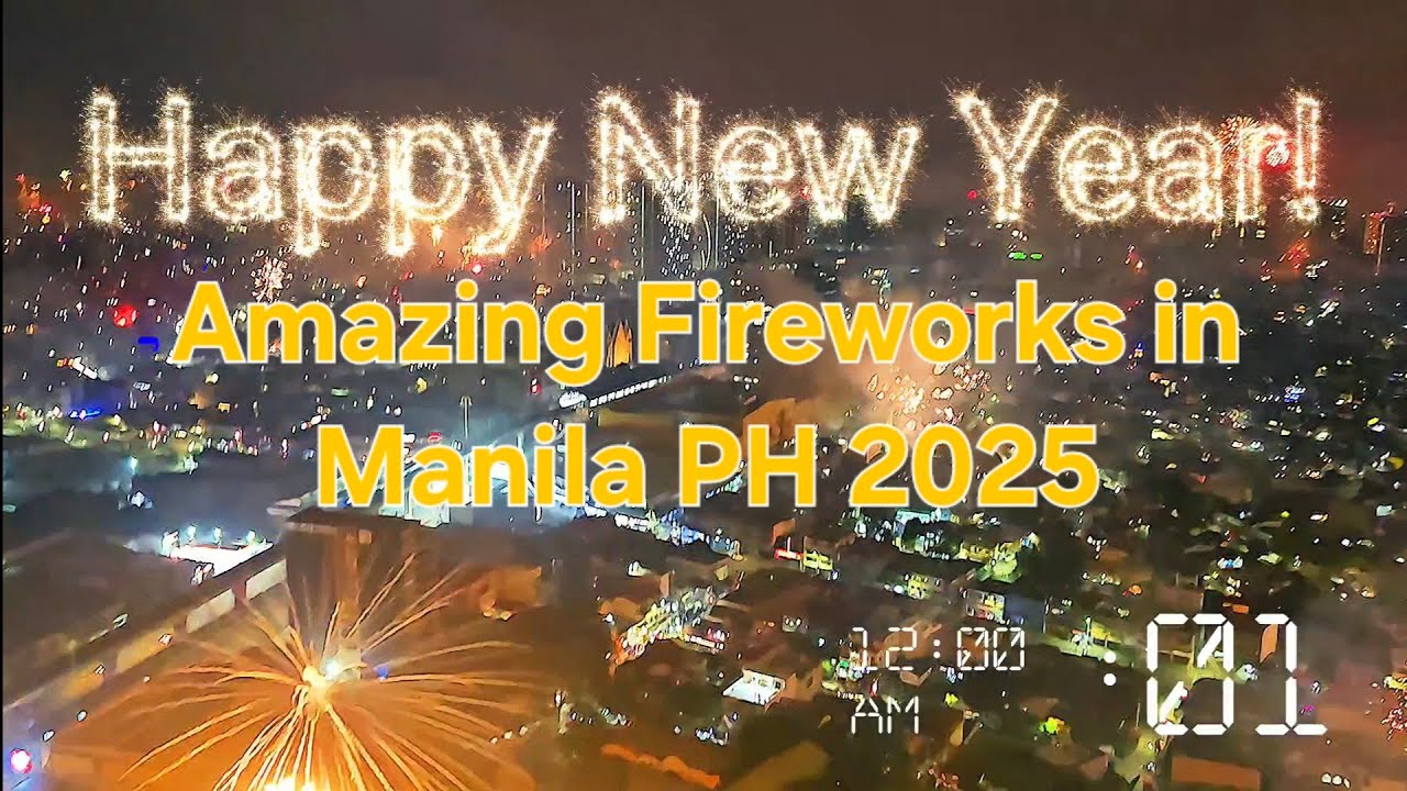 HAPPY NEW YEAR 2025! METRO MANILA FIREWORKS FROM THE 47TH FLOOR!