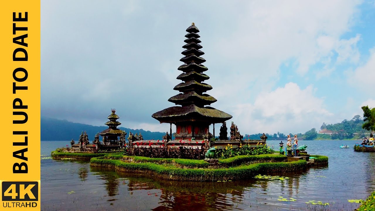 [4K] Bali Walking Tour - in Ulun Danu Beratan Temple, Bedugul 2021