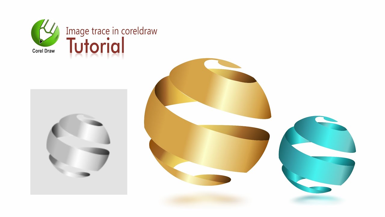 3D Logo Vector Art Image trace in Coreldraw