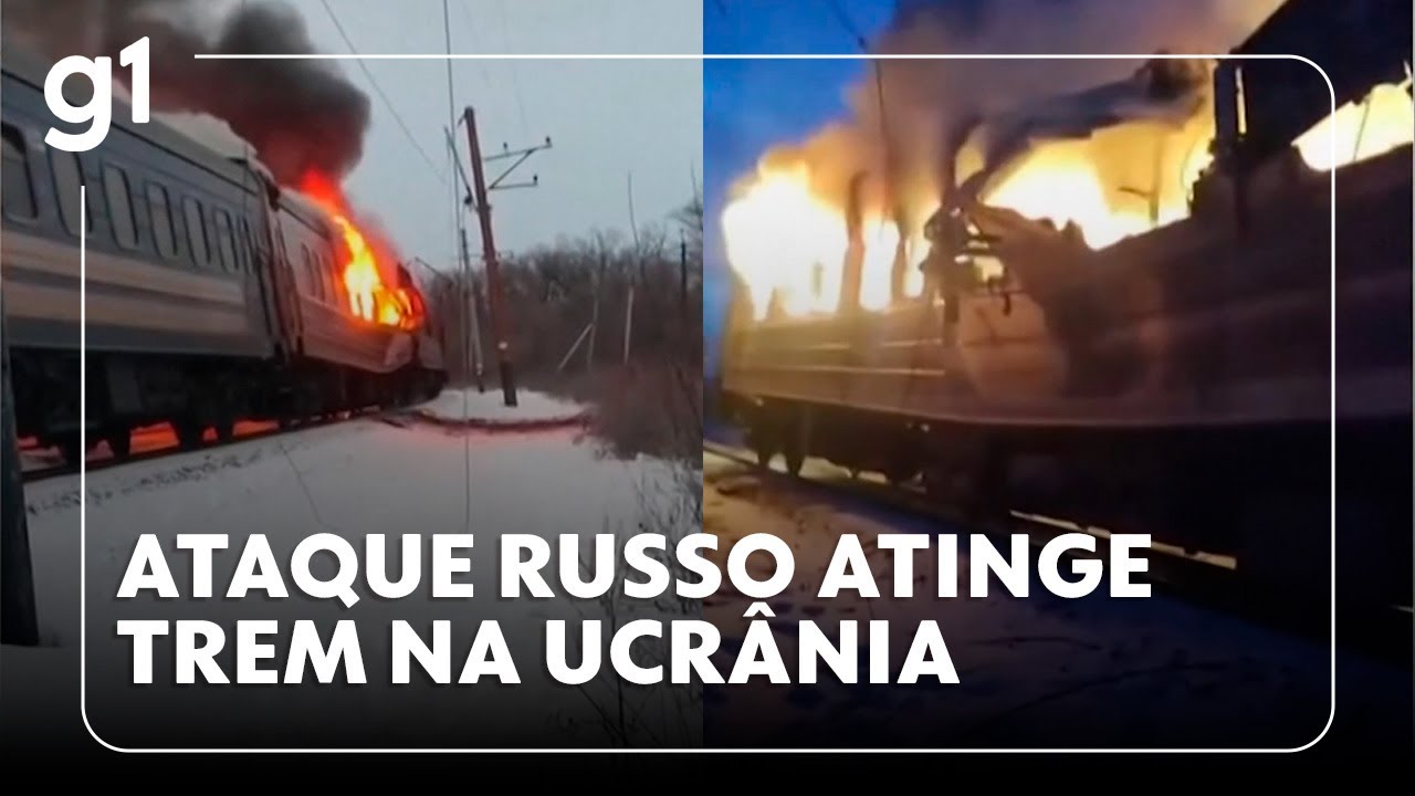 Ataque russo atinge trem de passageiros na Ucrânia #g1