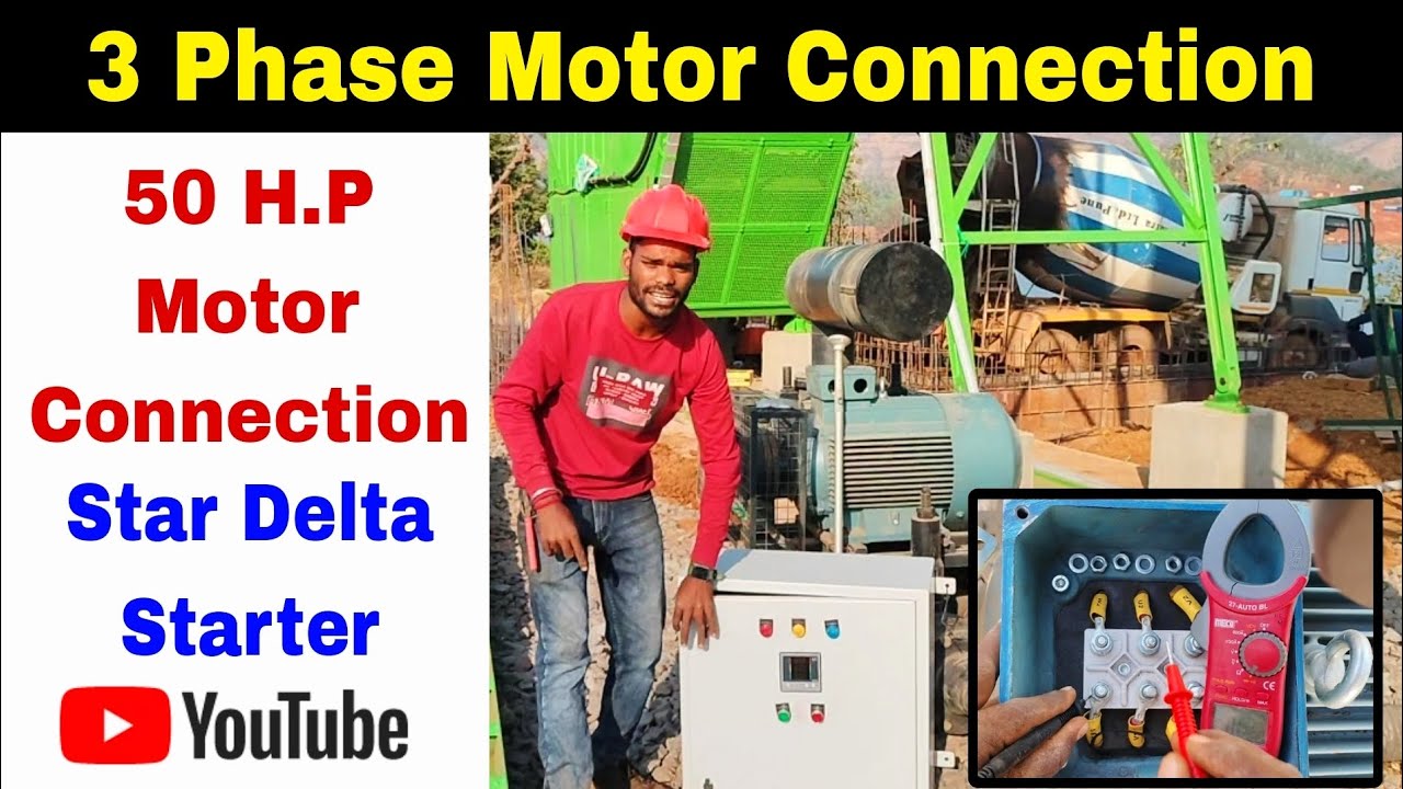 3 Phase Motor Connection Motor Star Delta Starter || Star Delta Motor Connection in Hindi dost nimai