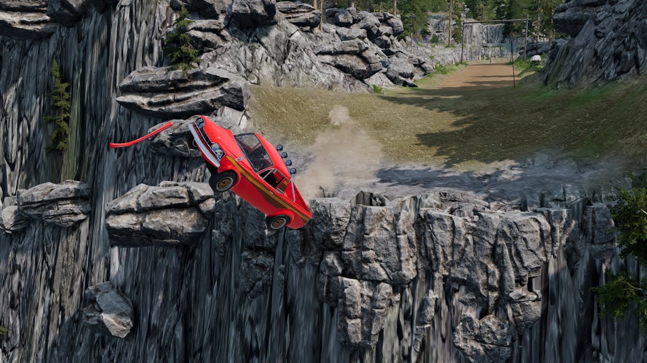 4th Of July Special Alaskan Car Cliff Launching At Glacier View BeamNG