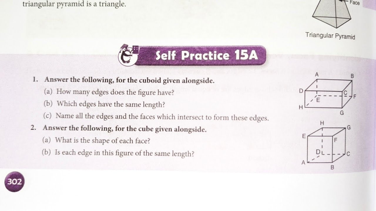 new learning composite maths class 6 self practice 15a | schand 6th ex15a | three dimensional shape