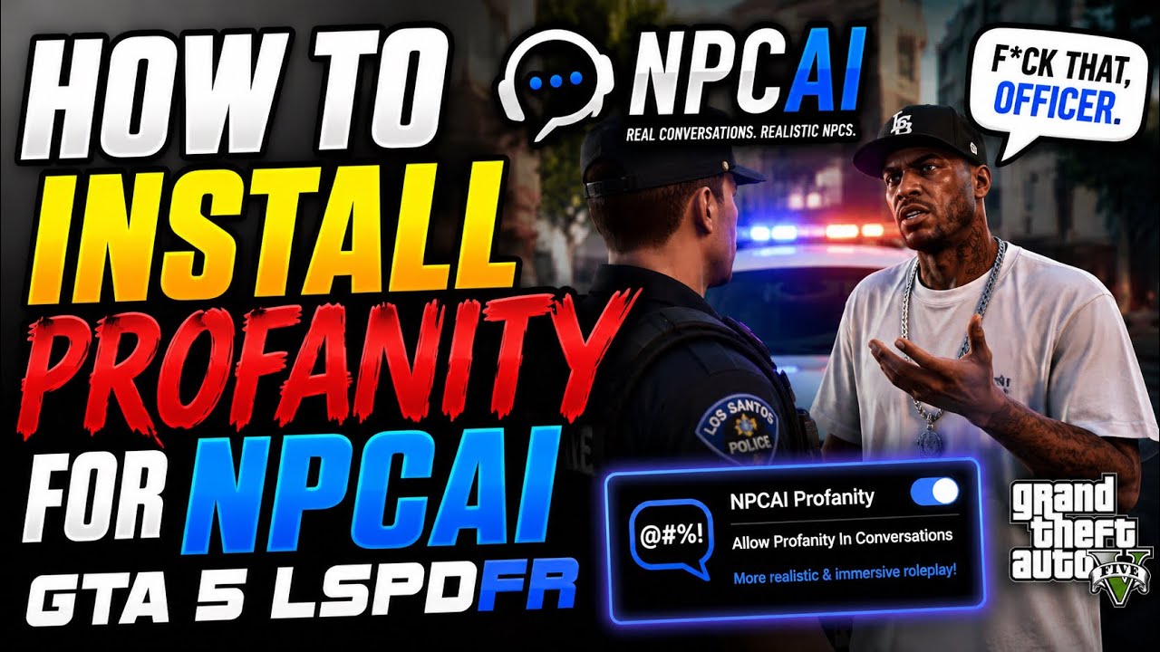 How To Install NPCAI Profanity for GTA 5 LSPDFR!