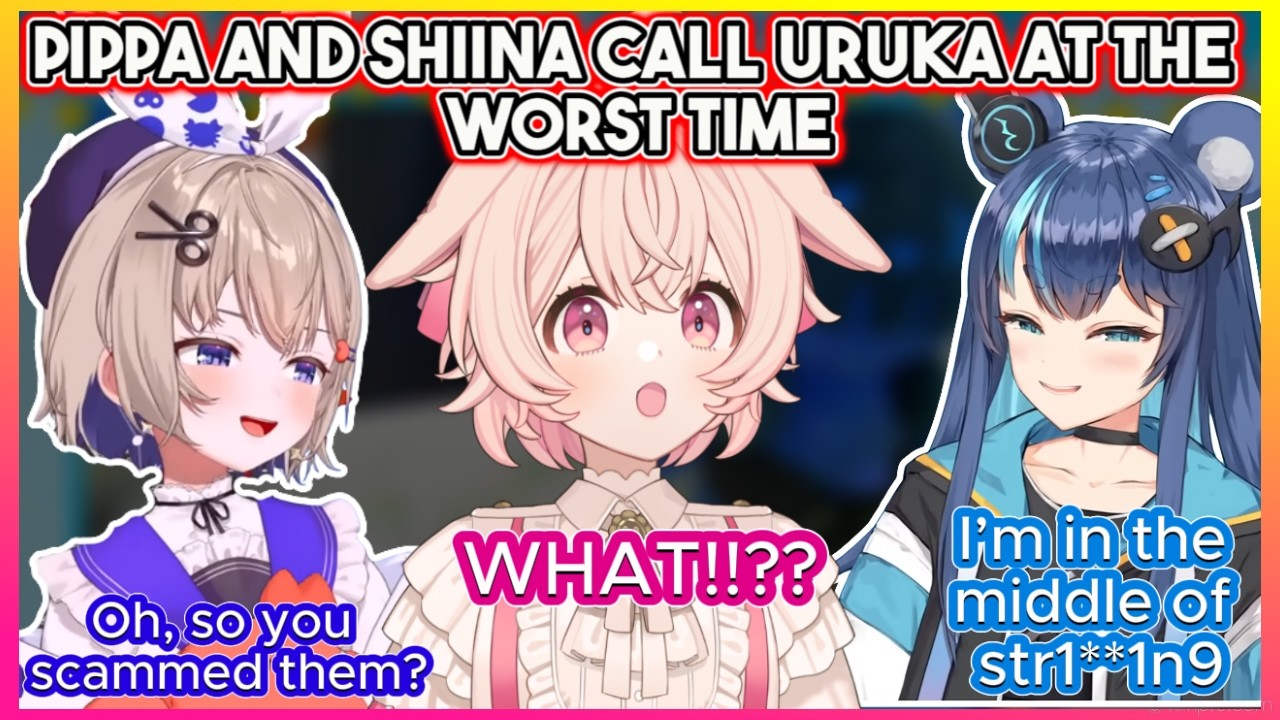 Uruka&rsquo;s Response to Pippa & Shiina&rsquo;s Sudden Call Catches Them Off Guard 🤣 Uruka Pippa Shiina Clips