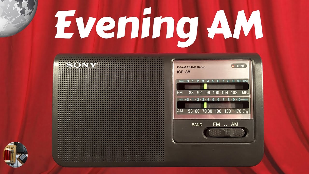 Sony ICF-38 AM FM Radio Evening AM