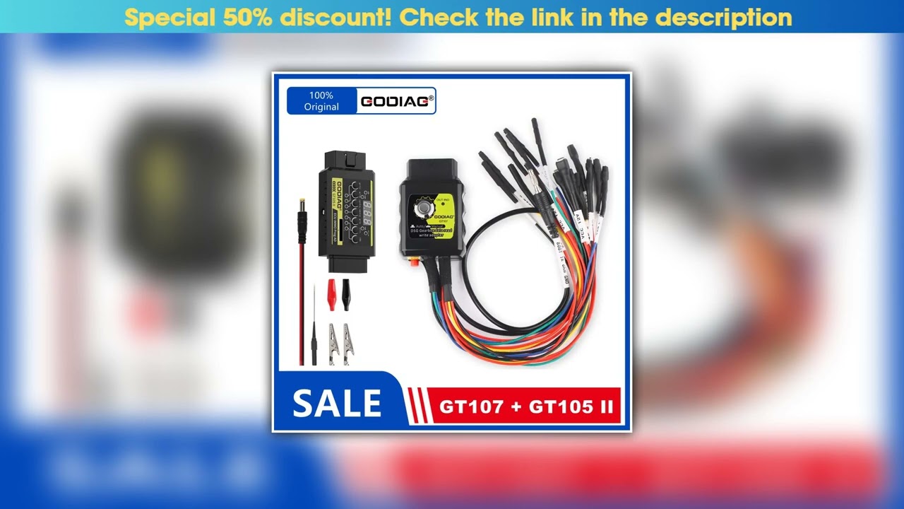 Discount GODIAG GT107 + GT105 II DSG Plus Gearbox Data Adapter For DQ250, DQ200, VL381, VL300, DQ50