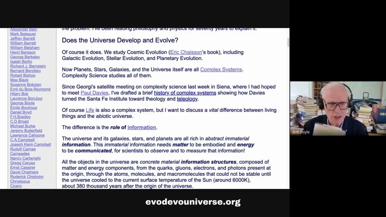 Information & Physics, Bob Doyle, EDU Scholar’s Talks (ST6)