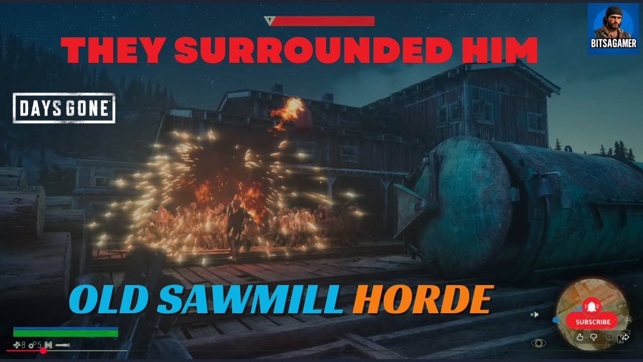 They Surrounded Him… But He Turned the Tables! 😱 Old Sawmill Horde | Days Gone PS5