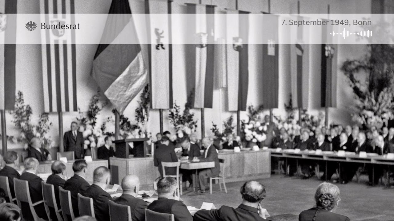 Historische Radioaufnahme der ersten Sitzung des Bundesrates