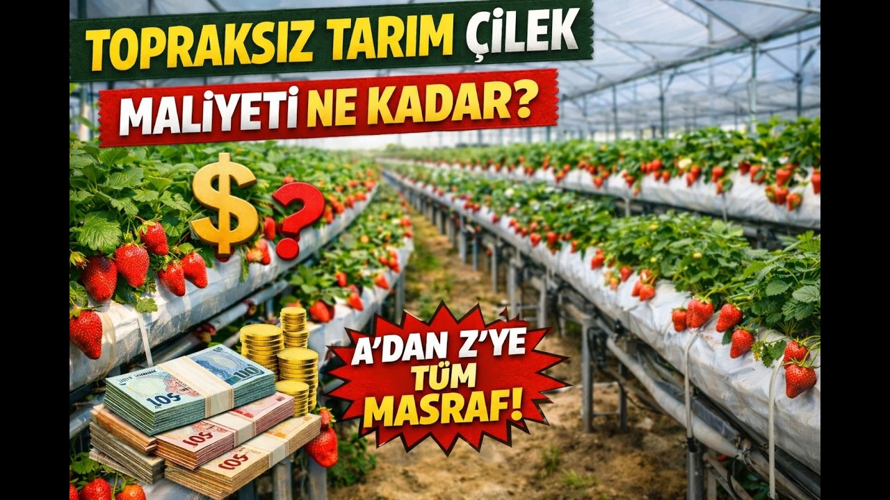 Topraksız Tarım &Ccedil;ilek Serası Maliyeti 2026 | A&rsquo;dan Z&rsquo;ye Her Şey 💲