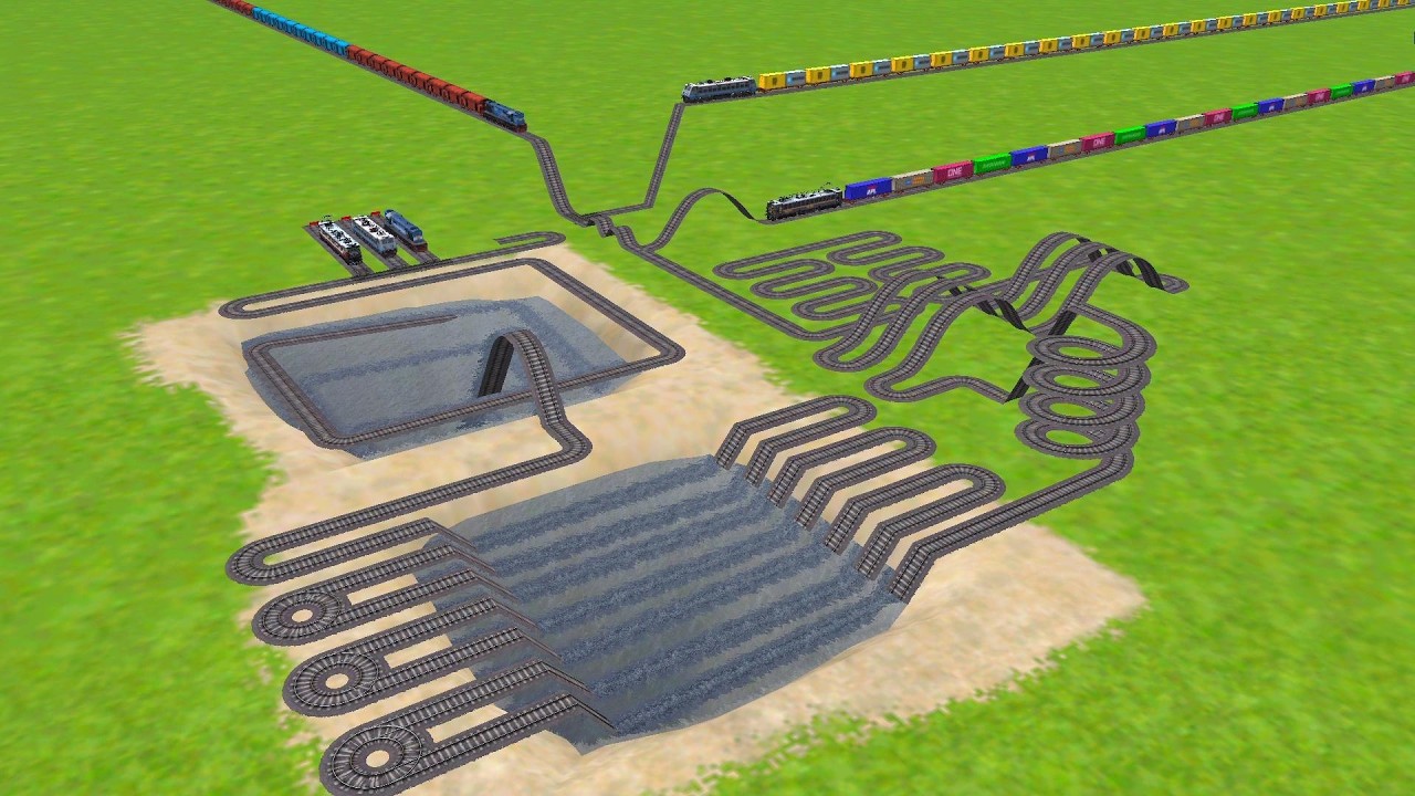 AI RAILS CROSSING FOR SQUARE CHASM RAILROAD TRACKS BUMPY RAILROAD TRACK |train simulator 