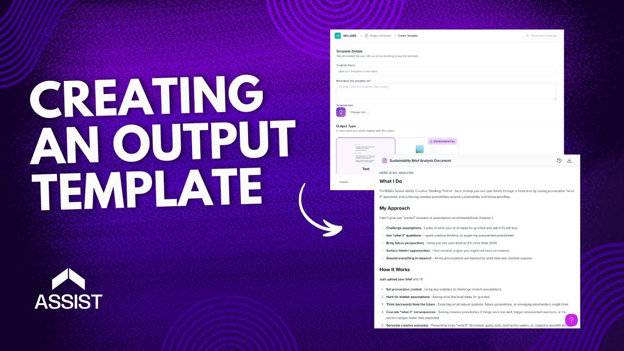 How to Create Custom AI Output Templates in Assist