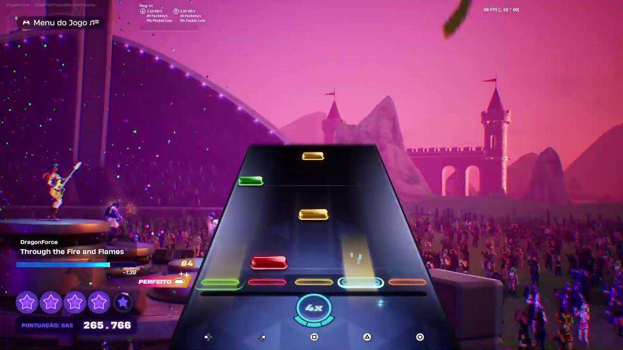 Guitar hero Palco festival /Fortnite 🎮🎤🎸🎵