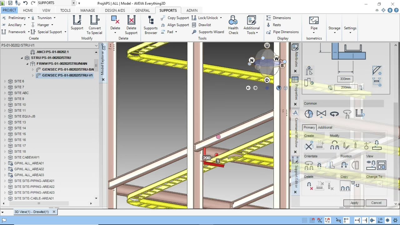 Aveva E3d- Cable Tray -Support