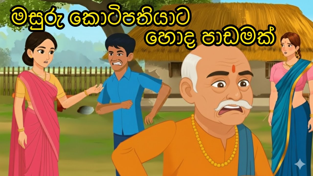මසුරු කොටිපතියාට හොද පාඩමක්|sinhala cartoon |sinhala kathandara