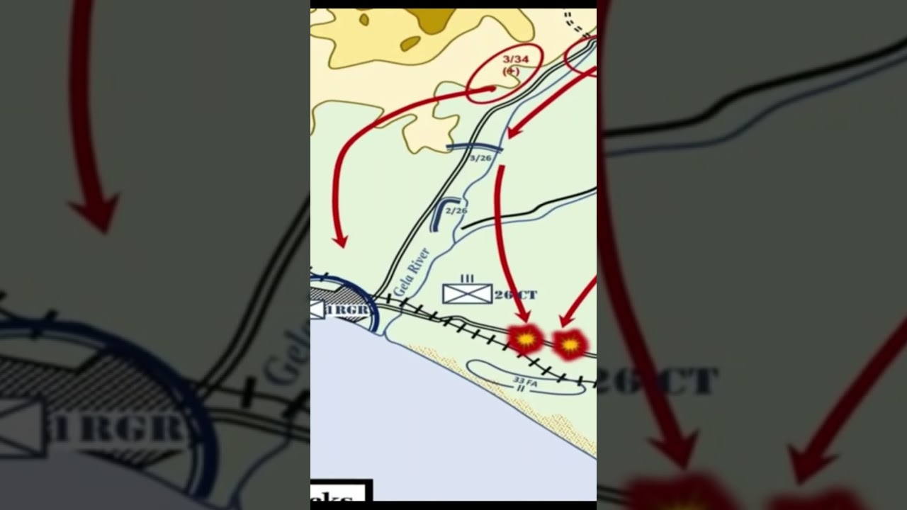 Armoured Counterattack defeated at Gela in Sicily during Operation Husky