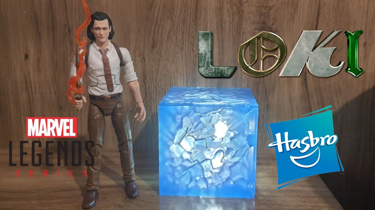 boneco marvel legends do Loki e cubo cósmico o tesseract da série loki
