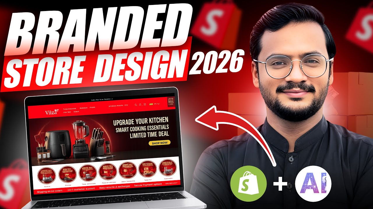How to Design a Shopify Store with AI for Free 🚀 | Branded Shopify Store Design 2026