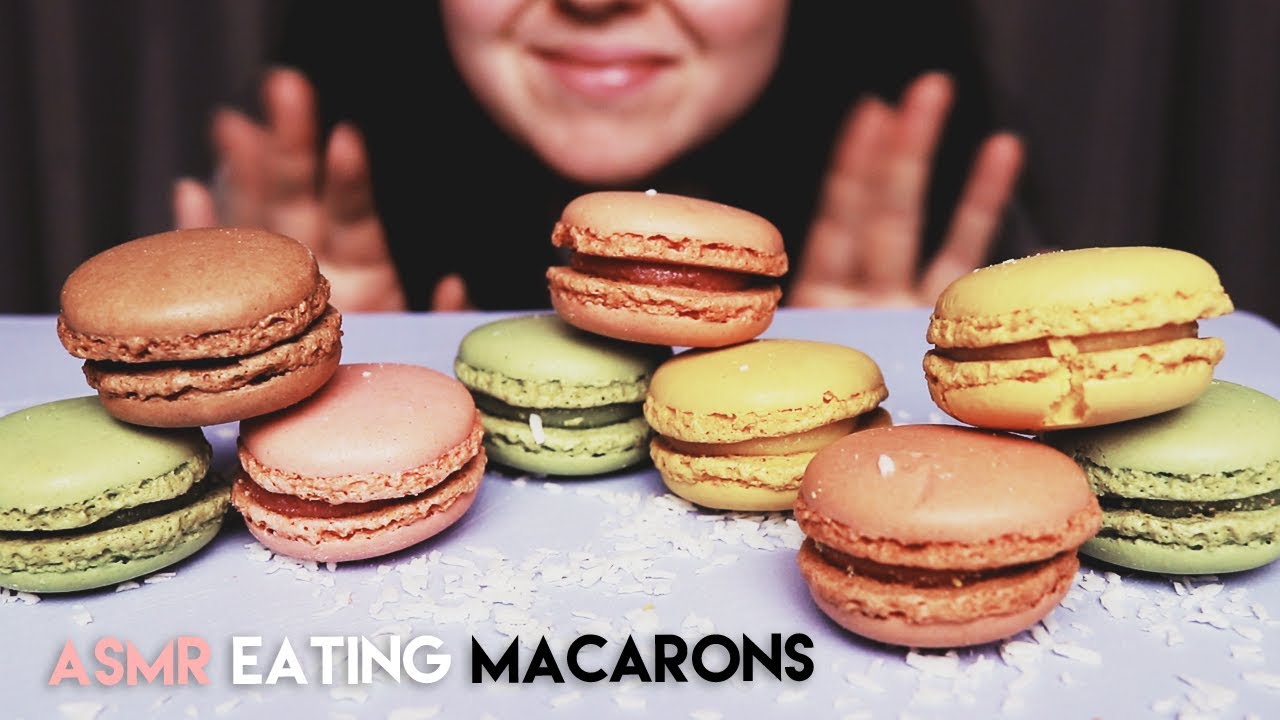 ASMR MACARON PARTY! Soft Eating Sounds (No talking)