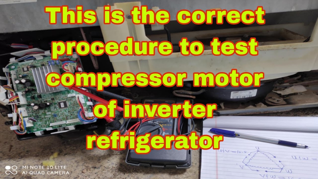How to test the winding of compressor motor in inverter refrigerator using digital multimeter