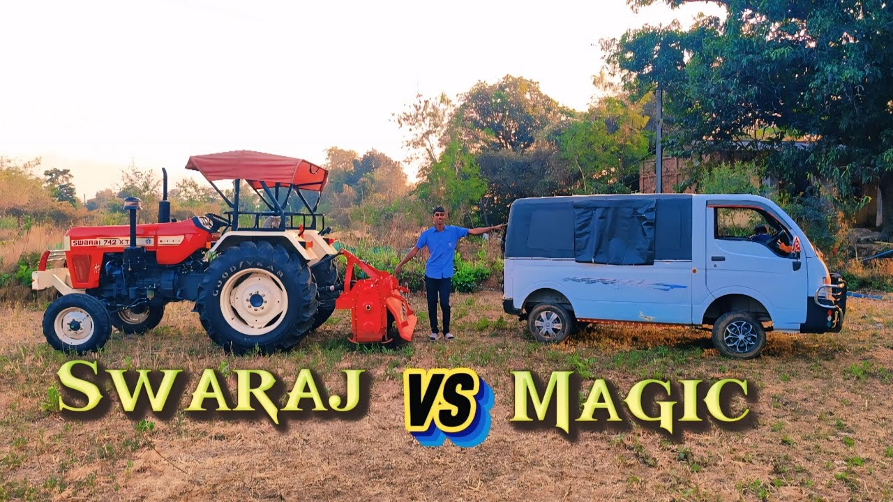Swaraj 742 Xt, Full Tochan vs Tata magic #farming 