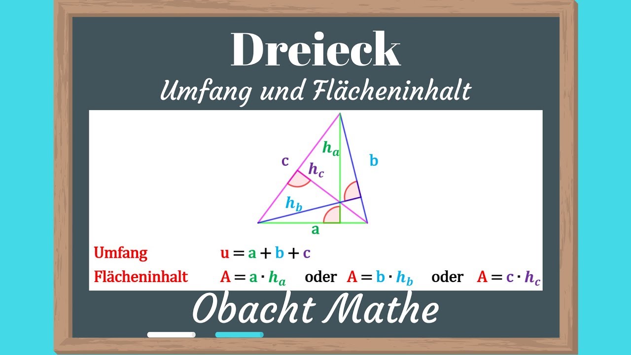 Dreieck: Umfang und Flächeninhalt vom Dreieck | genial einfach & schnell erklärt | ObachtMathe