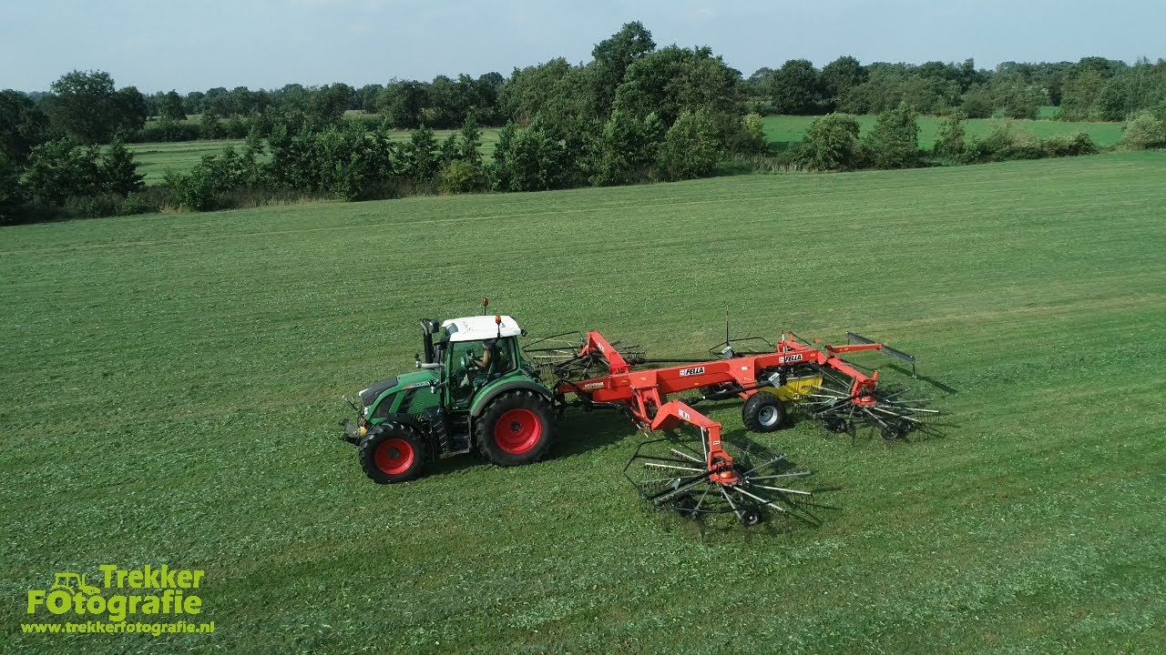 Jos Geerligs Agri aan het gras harken