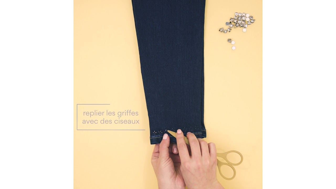La Halle x Oui Are Makers - DIY jean avec clous et strass