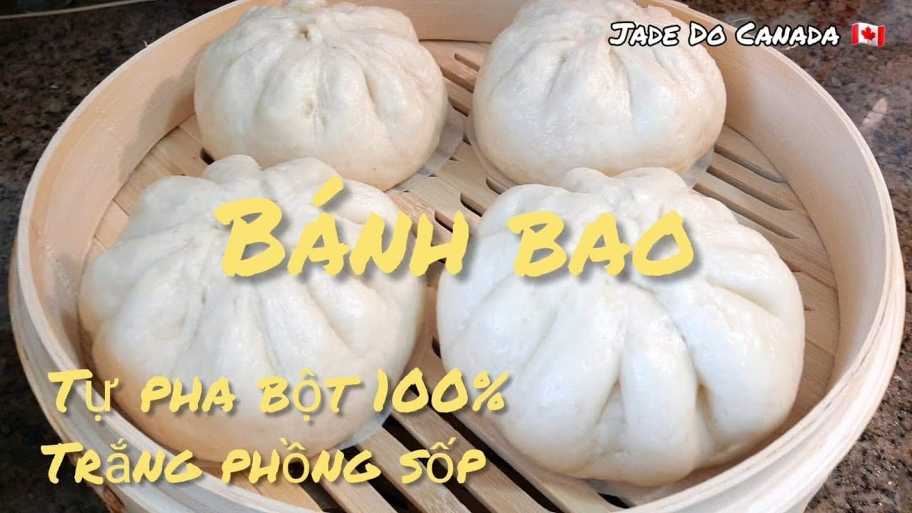 🇨🇦 Bánh Bao Tự Pha Bột, Bảo Đảm Phồng Xốp Thành Công Ngay Lần Đầu [ Eng Sub ] Steamered Pork Bun.