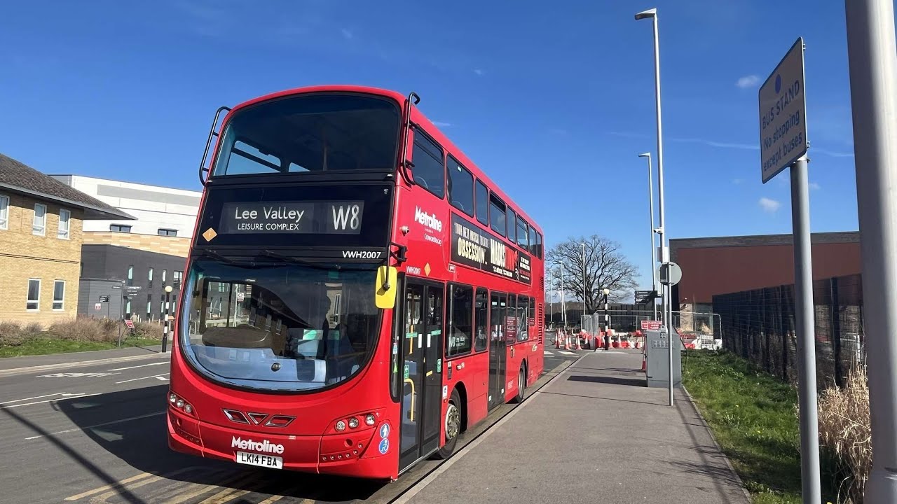 London bus route W8- Chase Farm Hospital to Lee Valley Leisure Complex