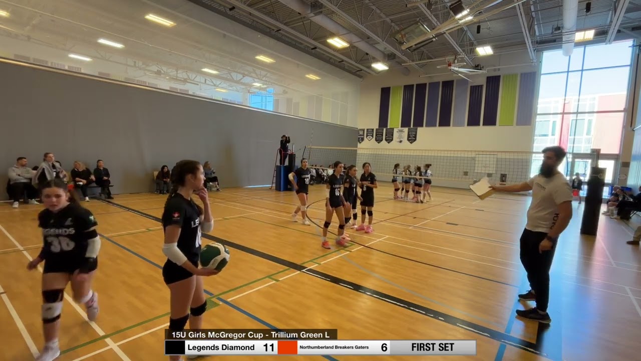 15U Girls McGregor CupTrillium Green L: Vaughan Legend Diamonds vs Northumberland Gators Pool Set 1