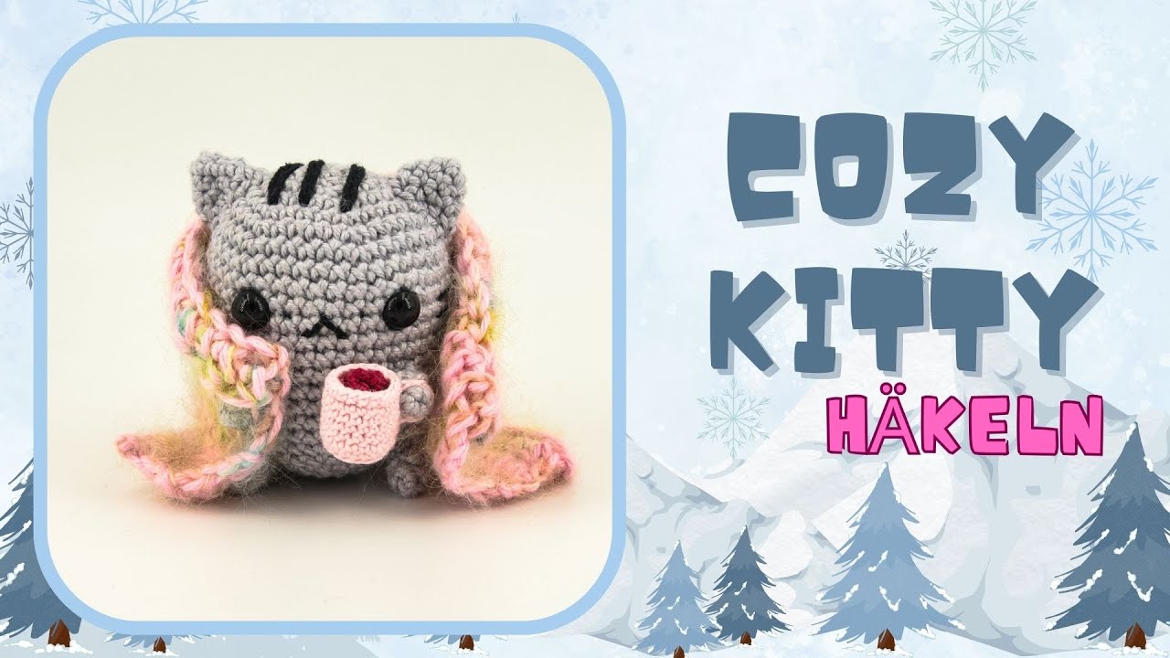 Kätzchen mit Deckchen häkeln - Amigurumi Häkelanleitung by justMiko
