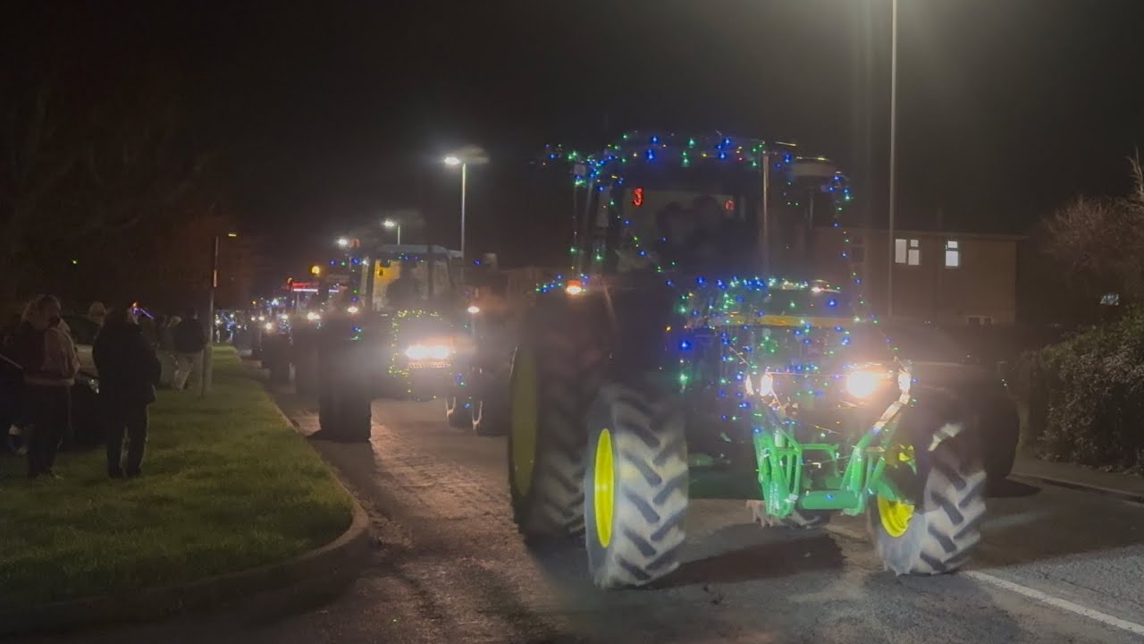 Bridgwater Christmas lights tractor run 14th December 2025 merry Christmas 