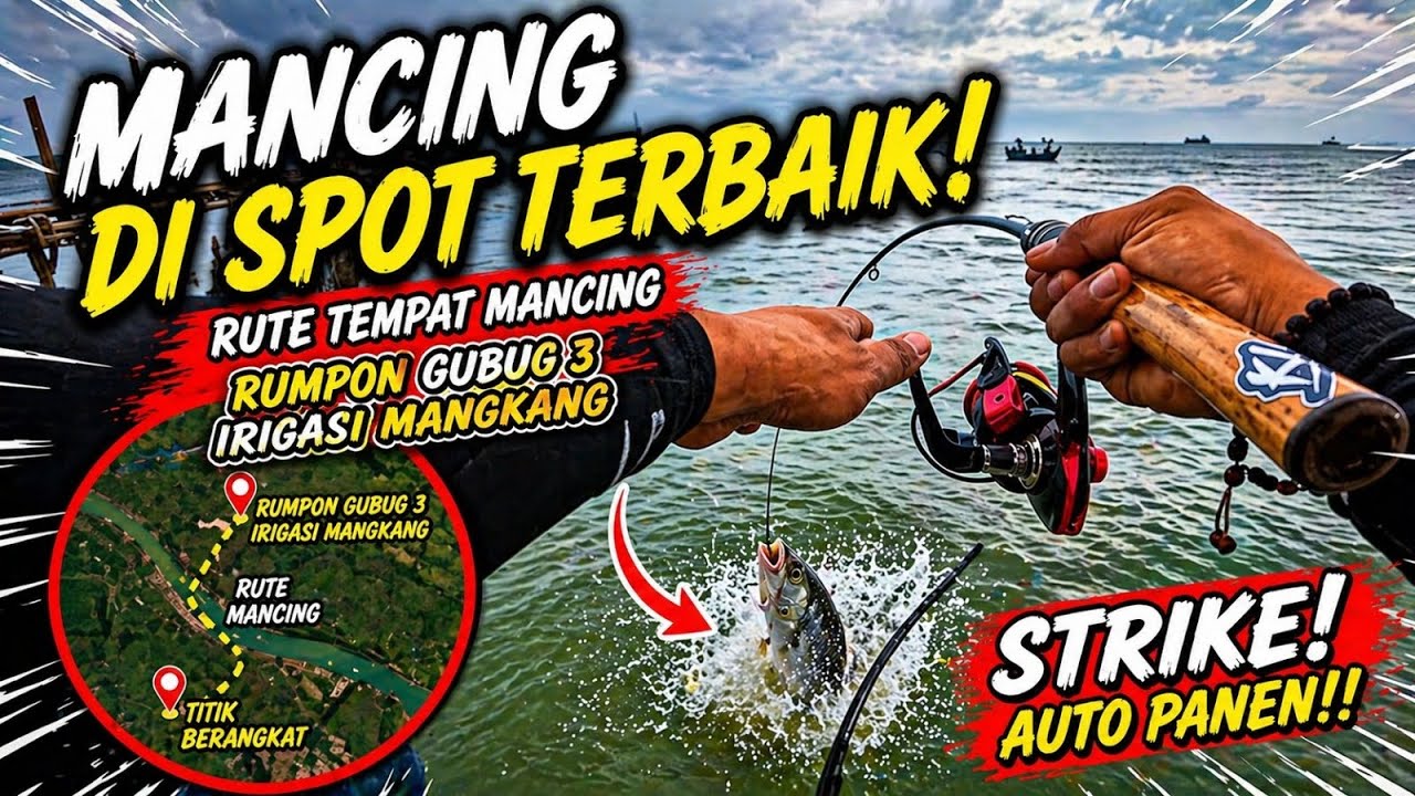RUTE TEMPAT MANCING DI IRIGASI MANGKANG SEMARANG ( RUMPON GUBUG 3 PAK JAREL )